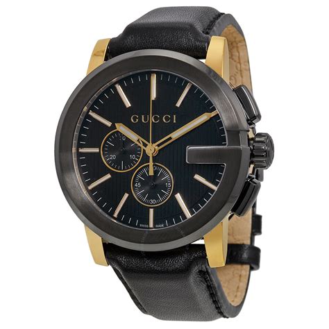 gucci men's g-chrono leather watch|men's Gucci watches on sale.